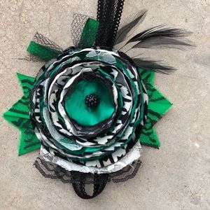 Custom girl silk flower bow